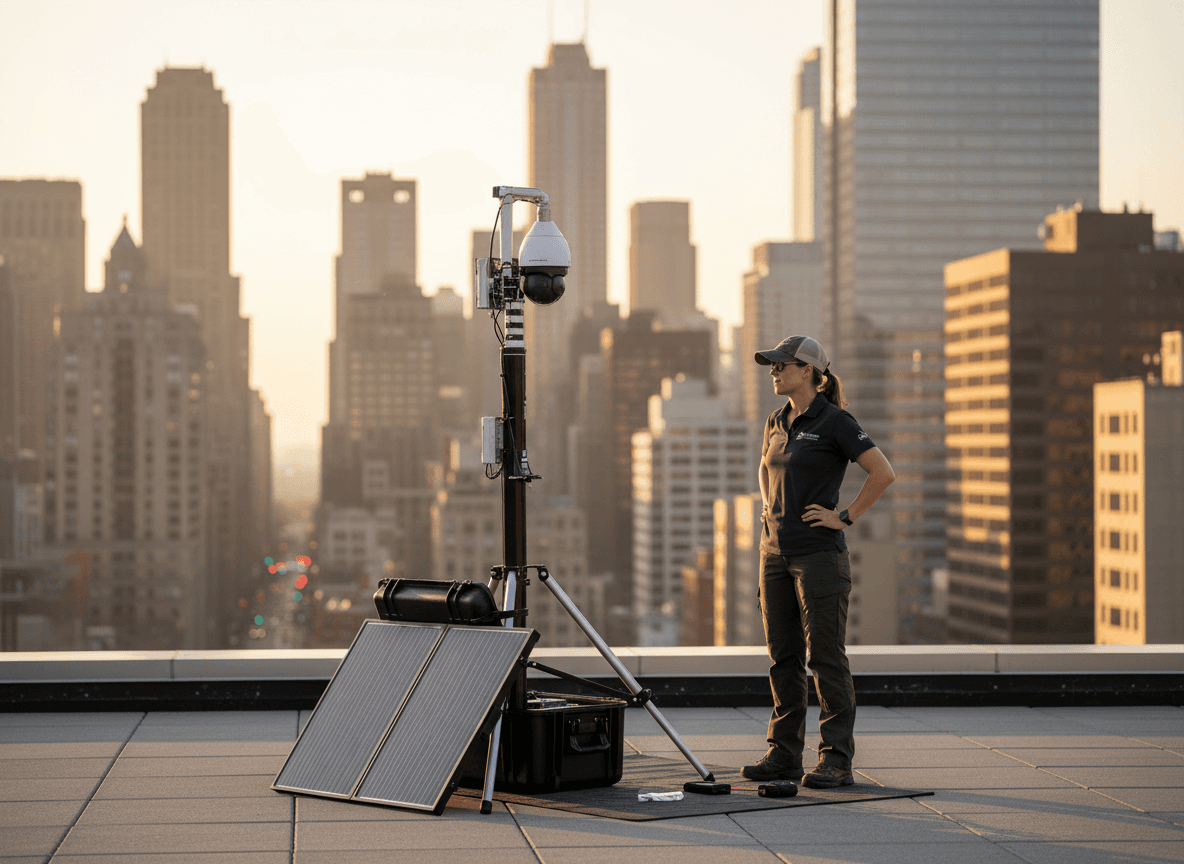 Rapid deploy kit with operator in urban setting