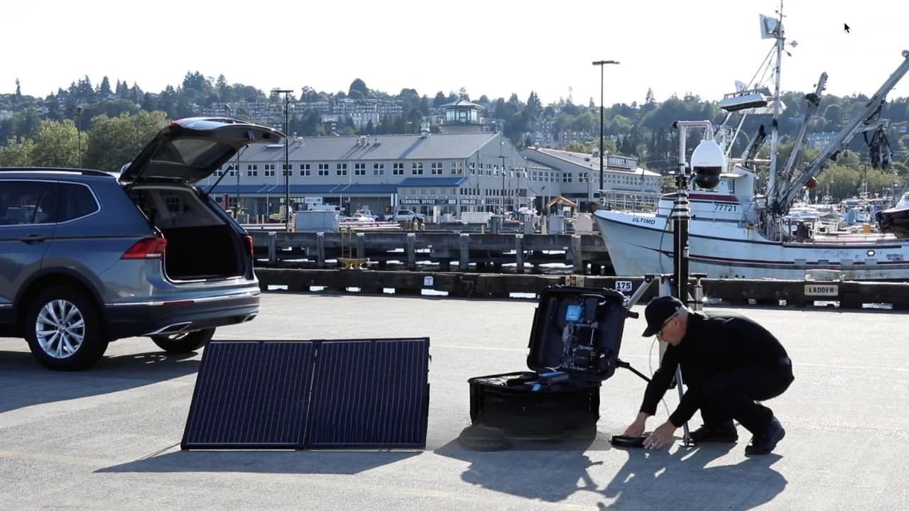 Portable video surveillance system for police rapid deployment in 10 minutes