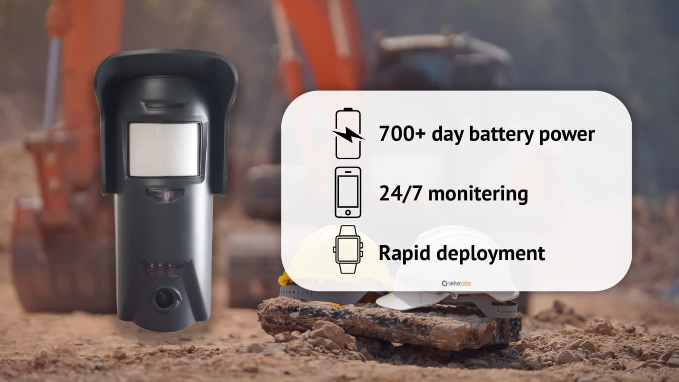 Vigileyez rapid-deploy battery-powered camera system for 24/7 construction site security
