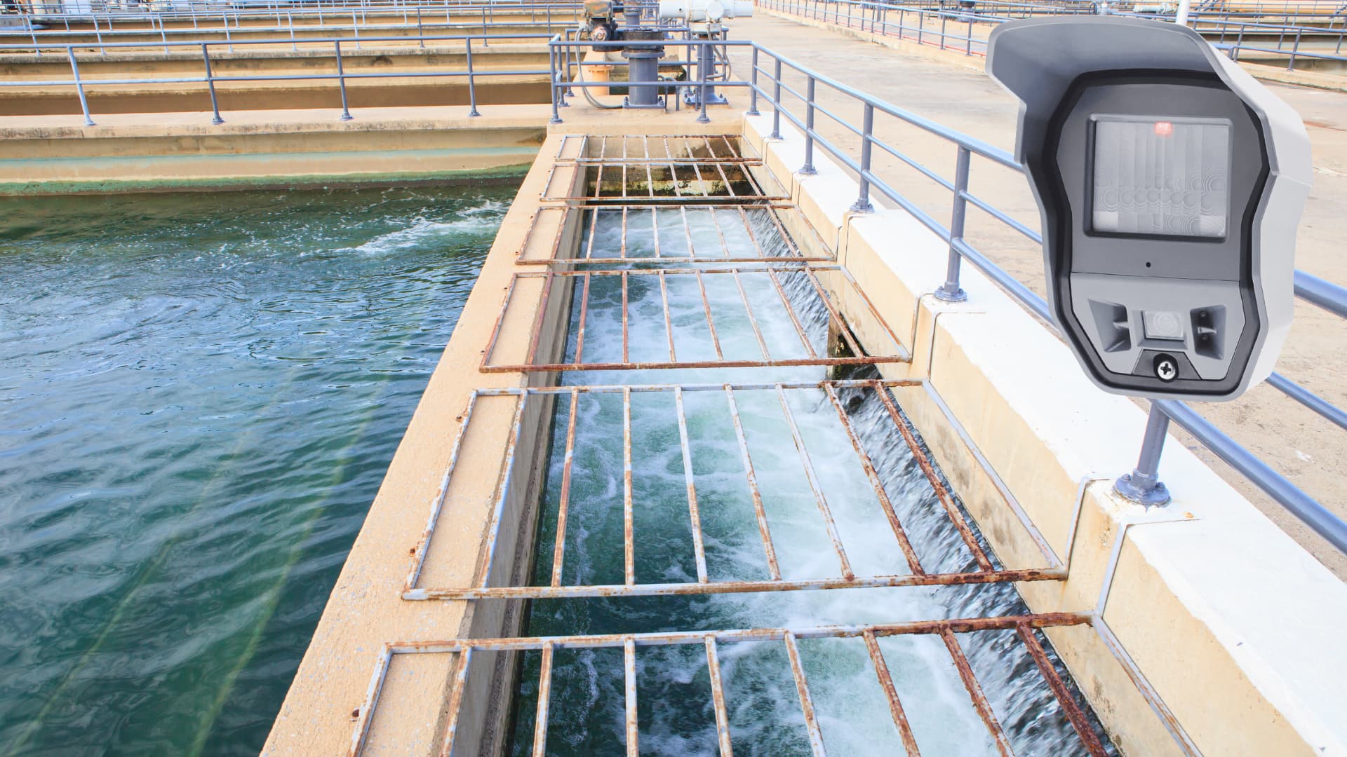 Virtual guarding surveillance system protecting a municipal water supply facility