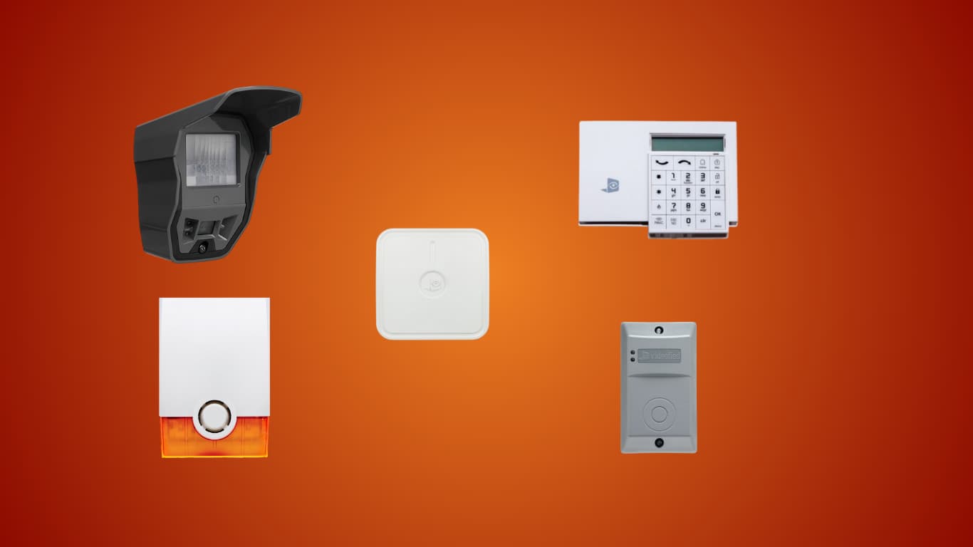 Videofied alarm system components including camera and keypad